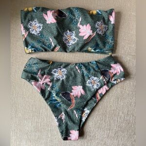 Floral Bandeau Bikini Set - Medium